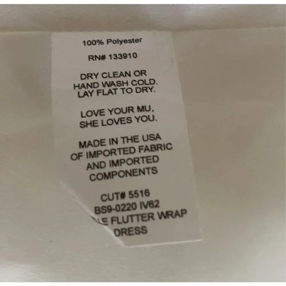 NWT Show me Your Mumu Noelle White Flutter Wrap Dress Size Small - Picture 4 of 9